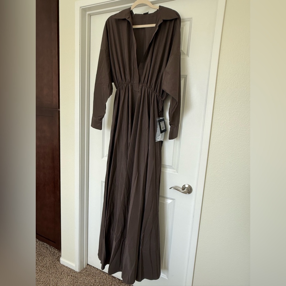 Super Oversized Boyfriend Shirt Flared Gown